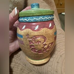 WMG 05 Southwest Aztec Pottery Lidded Jar
